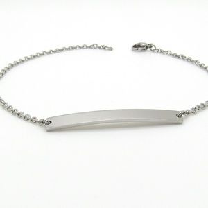 Stainless Steel Bar Bracelet.